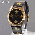  Shop Authentic Gucci G Timeless Bee Motif Black Dial Black Leather Strap Watch For Women - YA1264055 - Luxxuri