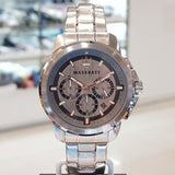  Shop Authentic Maserati Successo Chronograph Silver Dial Silver Steel Strap Watch For Men - R8873621004 - Luxxuri