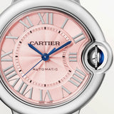  Shop Authentic Cartier Ballon Bleu de Cartier Pink Dial Silver Steel Strap Watch for Women - WSBB0046 - Luxxuri