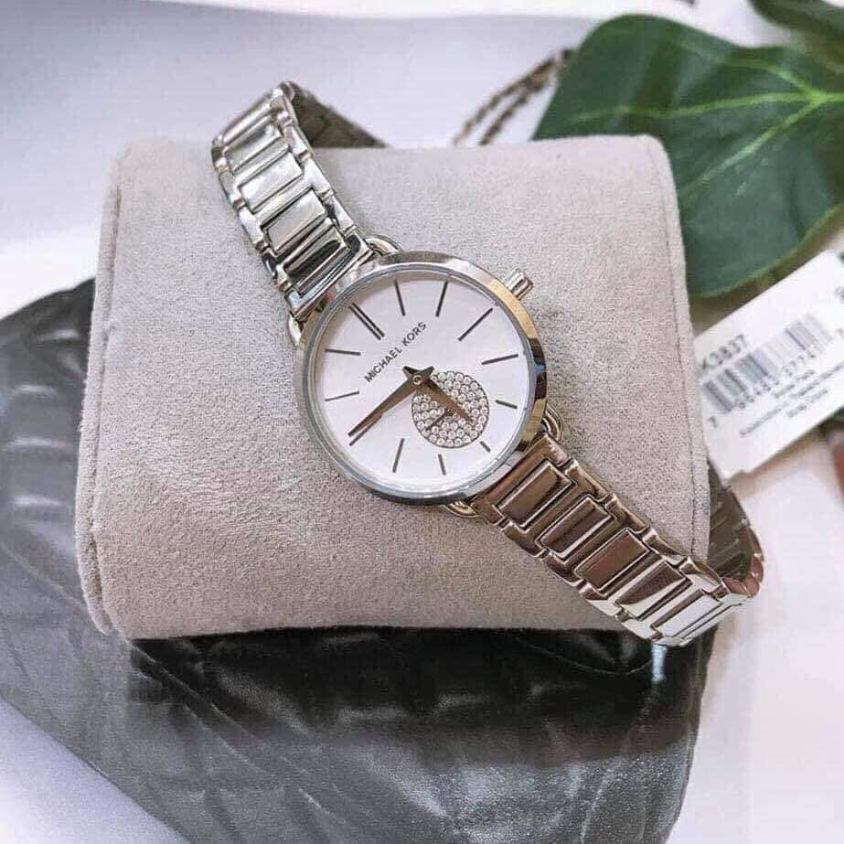  Shop Authentic Michael Kors Portia Quartz Silver Dial Silver Steel Strap Watch For Women - MK3837 - Luxxuri