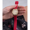  Shop Authentic Guess Cosmo Diamonds Gold Dial Red Rubber Strap Watch for Women - GW0034L6 - Luxxuri