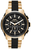  Shop Authentic Michael Kors Lennox Chronograph Black Dial Two Tone Steel Strap Watch for Men - MK8990 - Luxxuri