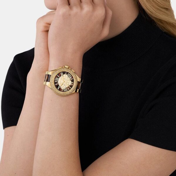  Shop Authentic Michael Kors Camille Chronograph Brown Dial Two Tone Steel Strap Watch For Women - MK7269 - Luxxuri