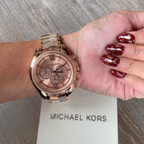  Shop Authentic Michael Kors Whitney Chronograph Rose Gold Dial Rose Gold Steel Strap Watch For Women - MK6730 - Luxxuri