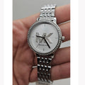  Shop Authentic Michael Kors Melissa Quartz Silver Dial Silver Steel Strap Watch for Women - MK1055 - Luxxuri