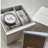  Shop Authentic Michael Kors Melissa Quartz Silver Dial Silver Steel Strap Watch for Women - MK1055 - Luxxuri