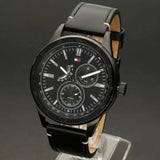  Shop Authentic Tommy Hilfiger Austin Black Dial Black Leather Strap Watch for Men - 1791638 - Luxxuri