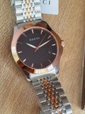  Shop Authentic Gucci G Timeless Black Dial Two Tone Steel Strap Watch For Men - YA126410 - Luxxuri