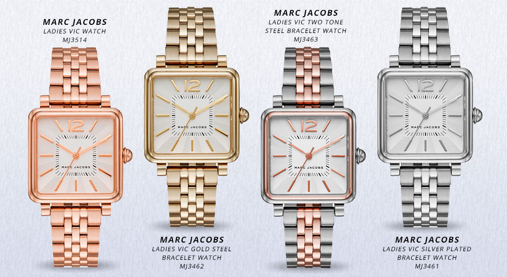  Shop Authentic Marc Jacobs Vic Silver Dial Gold Steel Strap Watch for Women - MJ3462 - Luxxuri