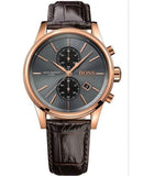  Shop Authentic Hugo Boss Jet Grey Dial Brown Leather Strap Watch for Men - 1513281 - Luxxuri