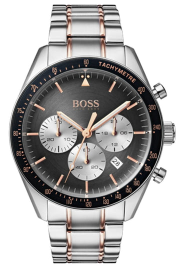  Shop Authentic Hugo Boss Trophy Chronograph Grey Dial Silver Steel Strap Watch for Men - 1513634 - Luxxuri