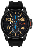  Shop Authentic Hugo Boss Orange Detroit Analog Black Dial Black Silicone Strap Watch For Men - 1550011 - Luxxuri