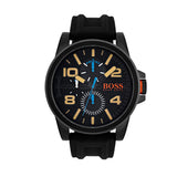  Shop Authentic Hugo Boss Orange Detroit Analog Black Dial Black Silicone Strap Watch For Men - 1550011 - Luxxuri