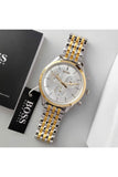  Shop Authentic Hugo Boss Companion Silver Dial Two Tone Mesh Bracelet Watch for Men - 1513654 - Luxxuri
