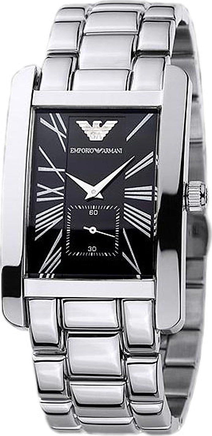  Shop Authentic Emporio Armani Classic Black Dial Silver Stainless Steel Strap Watch For Men - AR0156 - Luxxuri