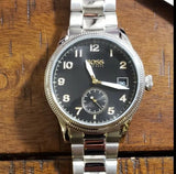  Shop Authentic Hugo Boss Legacy Black Dial Silver Steel Strap Watch for Men - 1513671 - Luxxuri
