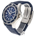  Shop Authentic Breitling Superocean II 44mm Blue Dial Blue Rubber Strap Watch for Men - A17392D8/C910/158S/A20SS.1 - Luxxuri