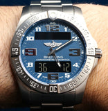  Shop Authentic Breitling Aerospace Evo Blue Dial Silver Steel Strap Watch for Men - E79363101C1E1 - Luxxuri