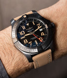 Shop Authentic Breitling Avenger Automatic GMT 45 Black Dial Brown Nylon Strap Watch for Men - V32395101B1X1 - Luxxuri