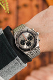  Shop Authentic Breitling Chronomat B01 42mm Silver Dial Silver Steel Strap Watch for Men - AB0134101G1A1 - Luxxuri