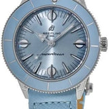  Shop Authentic Breitling Superocean Heritage '57 Pastel Paradise Blue Dial Blue Leather Strap Watch for Women - A10340161C1X1 - Luxxuri