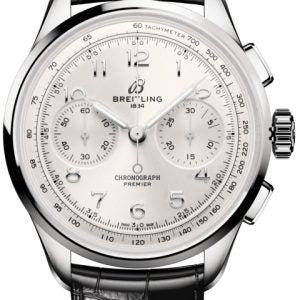  Shop Authentic Breitling Premier B09 Chronograph 40 White Dial Black Leather Strap Watch for Men - AB0930371G1P1 - Luxxuri