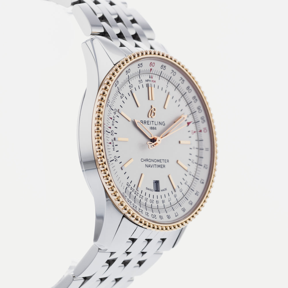  Shop Authentic Breitling Navitimer Automatic 41mm White Dial Silver Stainless Steel Mens Watch - U17326211G1A1 - Luxxuri