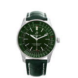  Shop Authentic Breitling Navitimer Automatic 41mm Green Dial Green Leather Strap Watch for Men - A17326361L1P1 - Luxxuri