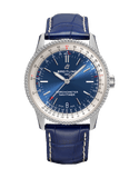  Shop Authentic Breitling Navitimer Automatic 41mm Blue Leather Strap Mens Watch - A17326211C1P3 - Luxxuri