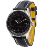  Shop Authentic Breitling Automatic 41mm Black Dial Black Leather Strap Watch for Men - A17326241B1P1 - Luxxuri