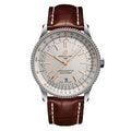  Shop Authentic Breitling Navitimer 1 Automatic 41mm White Dial Brown Leather Strap Mens Watch - A17326211G1P1 - Luxxuri