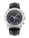  Shop Authentic Breitling Navitimer 1 Chronograph 41mm Automatic Black Dial Black Leather Strap Mens Watch - A13324121B1P1 - Luxxuri