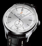  Shop Authentic Breitling Premier Automatic 40mm Silver Dial Black Leather Strap Watch for Men - A37340351G1P1 - Luxxuri