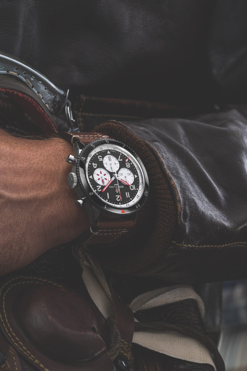  Shop Authentic Breitling Super Avi B04 Chronograph GMT 46 Mosquito Black Dial Brown Leather Strap Watch for Men - YB04451A1B1X1 - Luxxuri