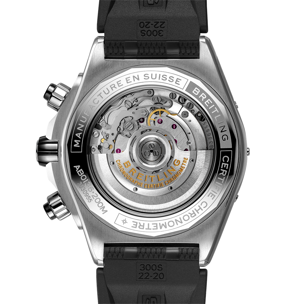  Shop Authentic Breitling Super Chronomat B01 44 Black Dial Black Rubber Strap Watch for Men - AB0136251B2S1 - Luxxuri