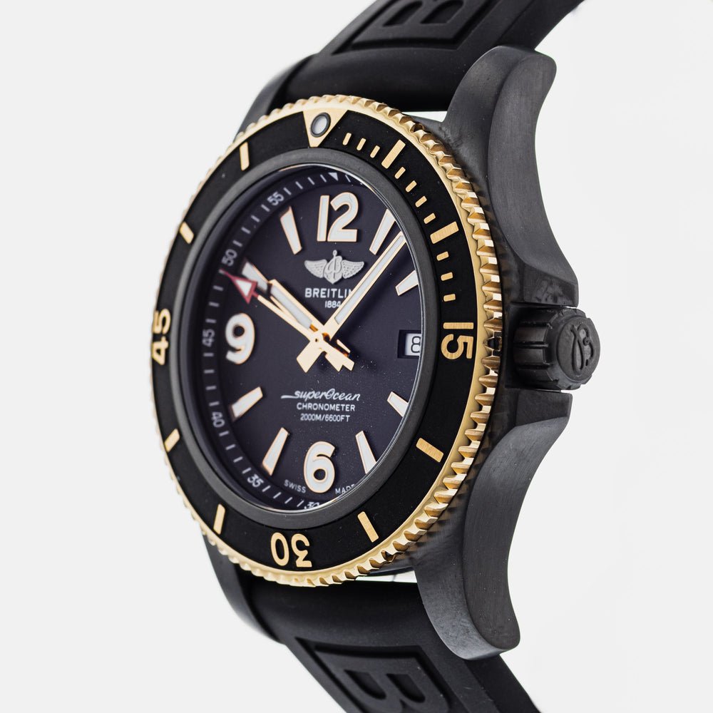  Shop Authentic Breitling Superocean Automatic 46mm Black Dial Black Rubber Strap Watch for Men - U17368221B1S1 - Luxxuri