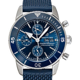  Shop Authentic Breitling Superocean Heritage Chronograph 44 Blue Dial Blue Mesh Bracelet Watch for Men - A13313161C1S1 - Luxxuri