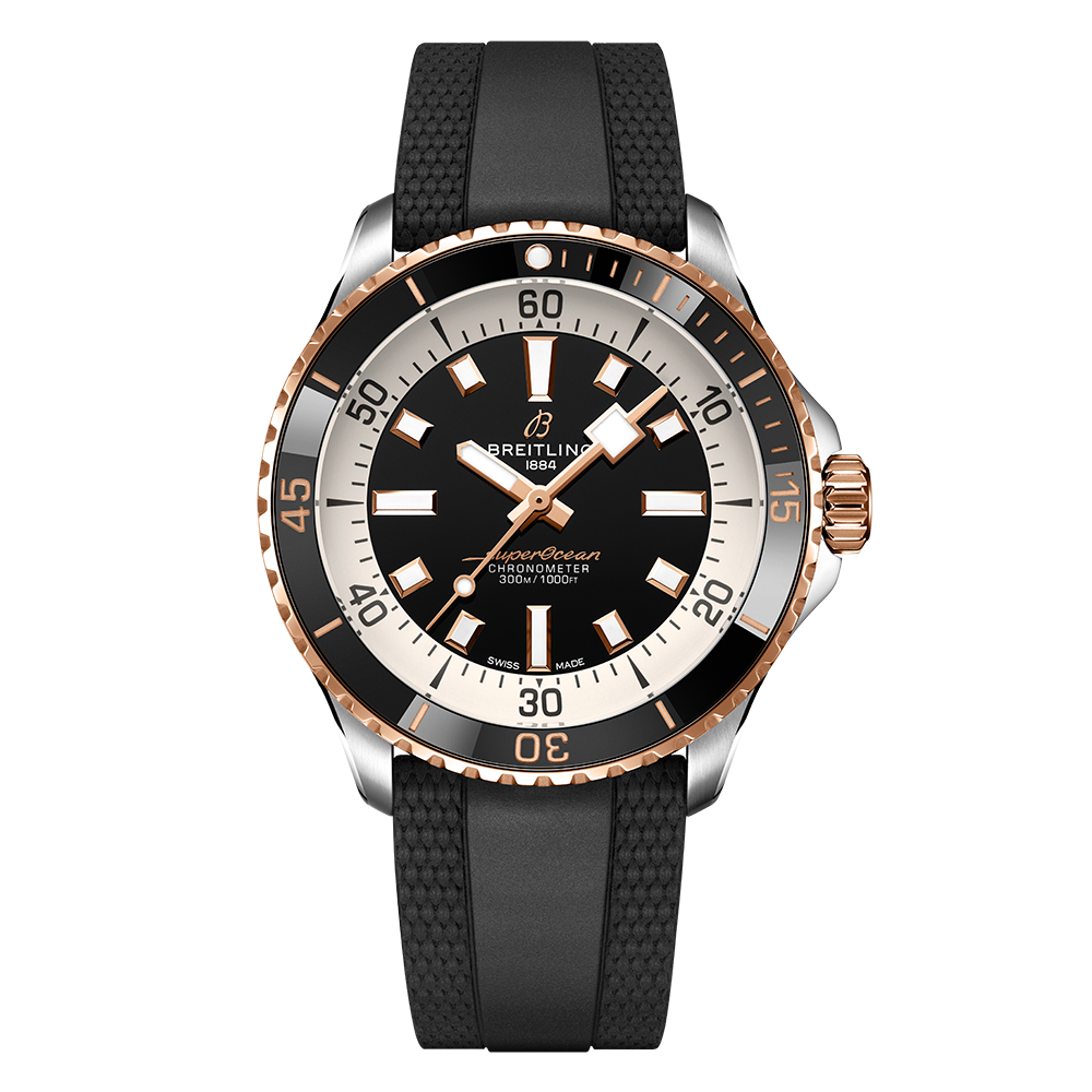  Shop Authentic Breitling Superocean Automatic 42 Black Dial Black Rubber Strap Watch for Men - U17375211B1S1 - Luxxuri