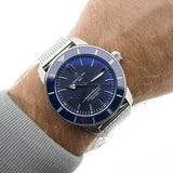  Shop Authentic Breitling Superocean Heritage B20 Automatic 44 Blue Dial Silver Mesh Bracelet Watch for Men - AB2030161C1A1 - Luxxuri