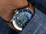  Shop Authentic Breitling Superocean Heritage '57 Blue Dial Brown Leather Strap Watch for Men - A10370161C1X1 - Luxxuri