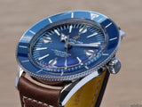  Shop Authentic Breitling Superocean Heritage '57 Blue Dial Brown Leather Strap Watch for Men - A10370161C1X1 - Luxxuri