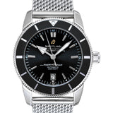  Shop Authentic Breitling Superocean Heritage B20 Automatic 46 Black Dial Silver Mesh Bracelet Watch for Men - AB2020121B1A1 - Luxxuri