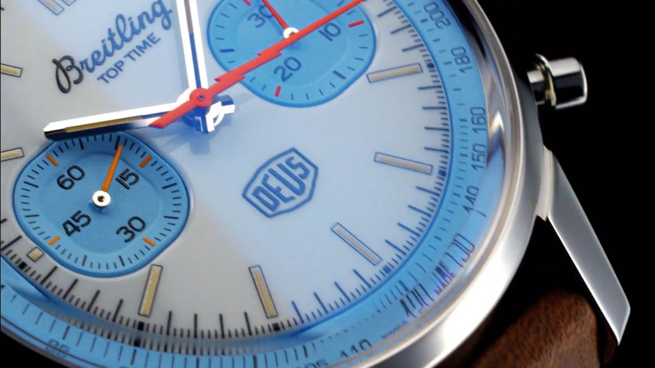  Shop Authentic Breitling Top Time Deus Limited Edition White Dial Brown Leather Strap Watch for Men - A233112A1A1X1 - Luxxuri