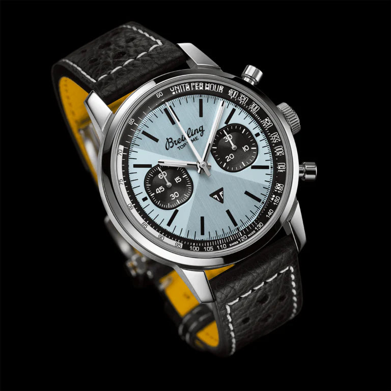  Shop Authentic Breitling Top Time B01 Triumph Blue Dial Black Leather Strap Watch for Men - AB01764A1C1X1 - Luxxuri
