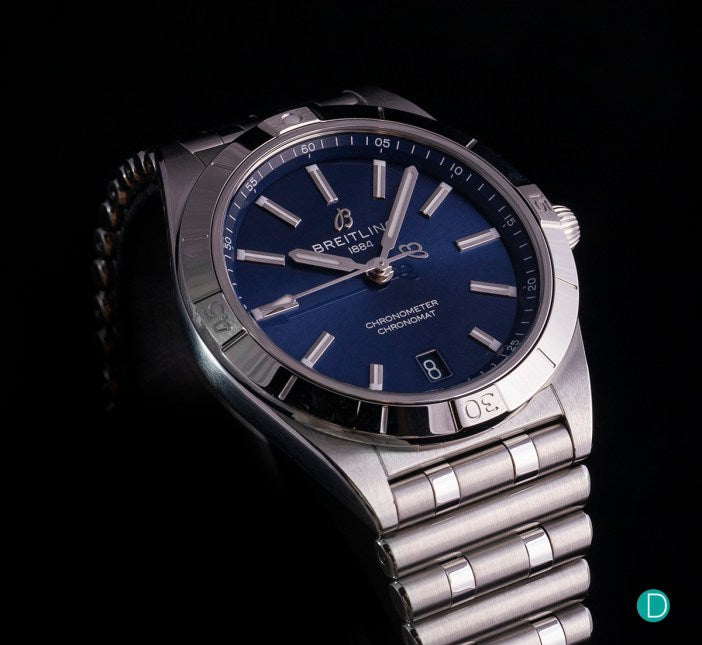  Shop Authentic Breitling Chronomat Automatic 36 Blue Dial Silver Steel Strap Watch for Women - A10380101C1A1 - Luxxuri