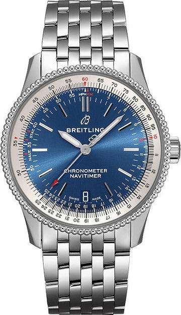  Shop Authentic Breitling Navitimer Automatic 38mm Stainless Steel Blue Dial Mens Watch - A17325211C1A1 - Luxxuri