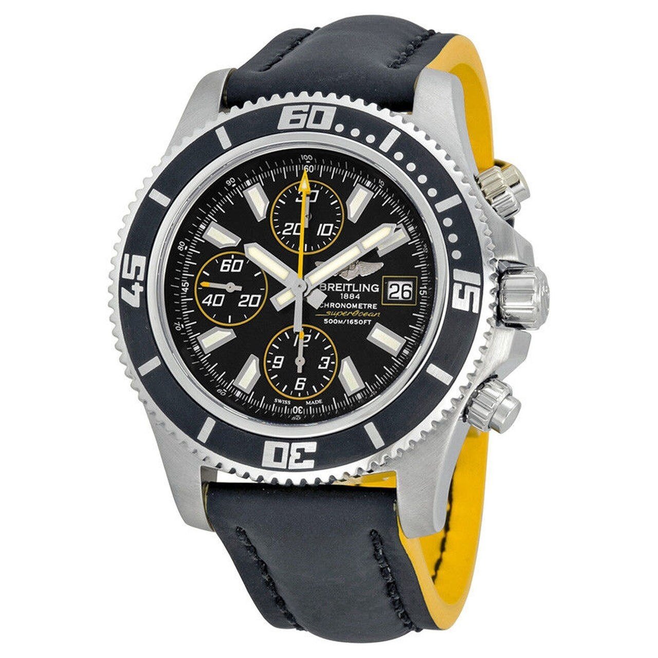  Shop Authentic Breitling Superocean Chronograph II Black Dial 44mm Automatic Mens Watch - A1334102/BA82 - Luxxuri