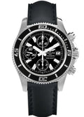  Shop Authentic Breitling Superocean Chronograph II 44mm Automatic Black Dial Black Leather Strap Mens Watch - A1334102/BA84 - Luxxuri