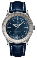  Shop Authentic Breitling Navitimer 1 Automatic 41mm Blue Dial Blue Leather Strap Mens Watch - A17326211C1P4 - Luxxuri