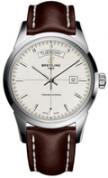  Shop Authentic Breitling Transocean Day & Date 43mm Brown Leather Strap Mens Watch - A4531012|G751|437X|A20B A.1 - Luxxuri